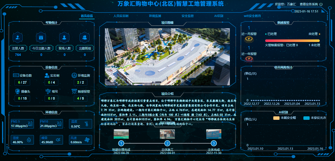 智慧工地方案怎么做？萬(wàn)象匯購(gòu)物中心智慧工地建設(shè)案例分享